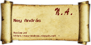 Ney András névjegykártya